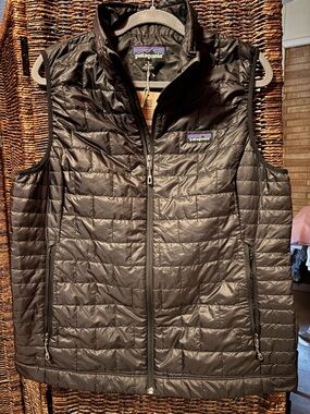Patagonia Black Women's Nano Puff Vest with Logo